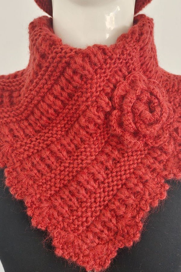 Wool Handmade Crocheted Knitted Scarf