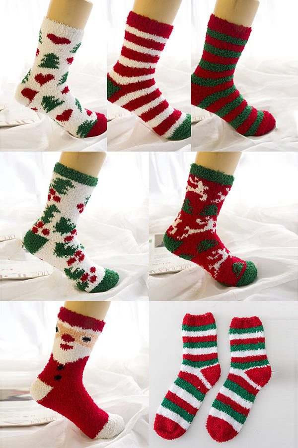 Set of Seven Pairs of Christmas Socks