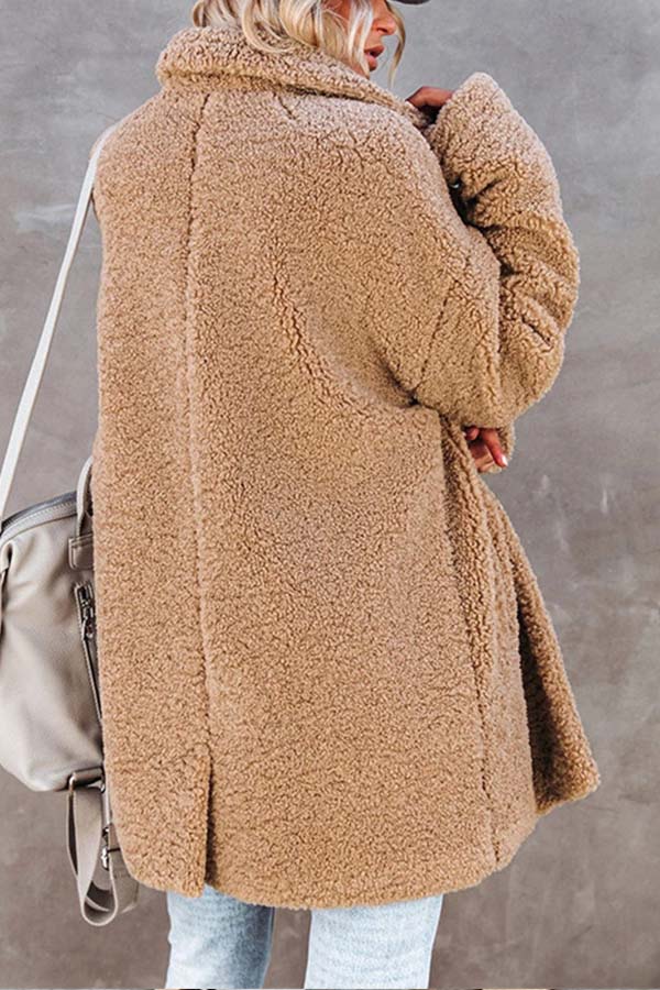 Ladies Loose Sherpa Coat