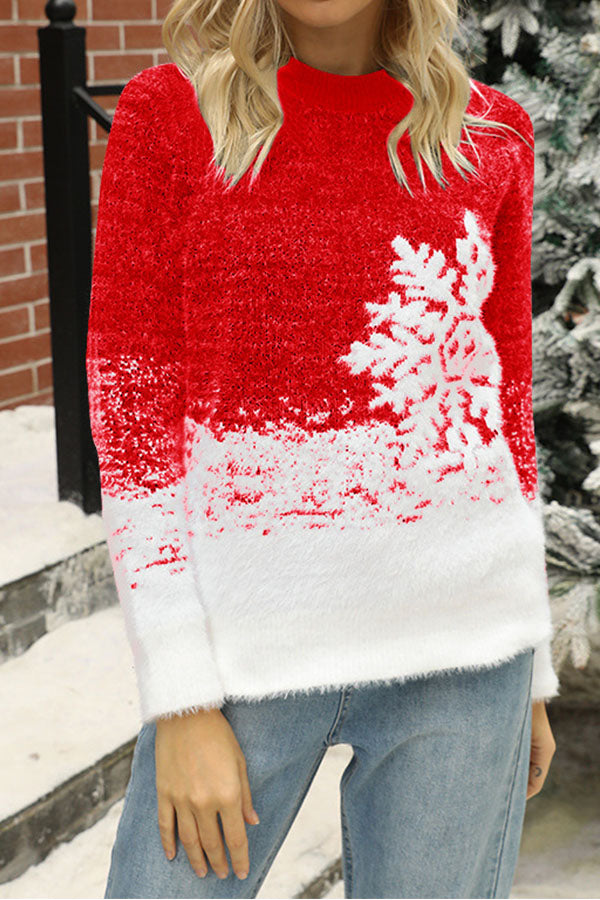 Christmas snowflake knitted sweater