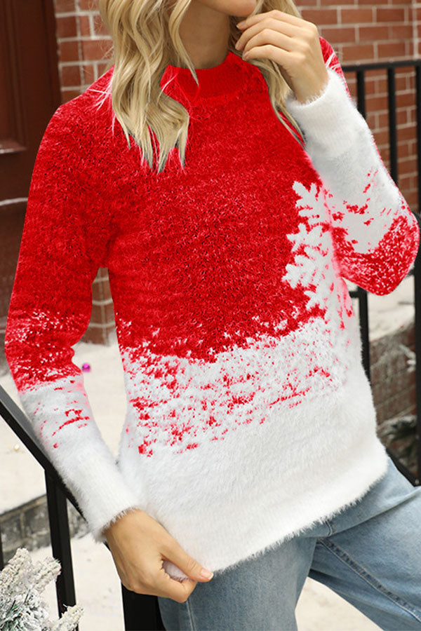 Christmas snowflake knitted sweater