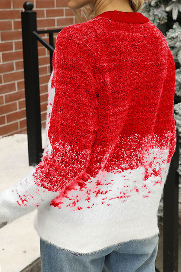 Christmas snowflake knitted sweater