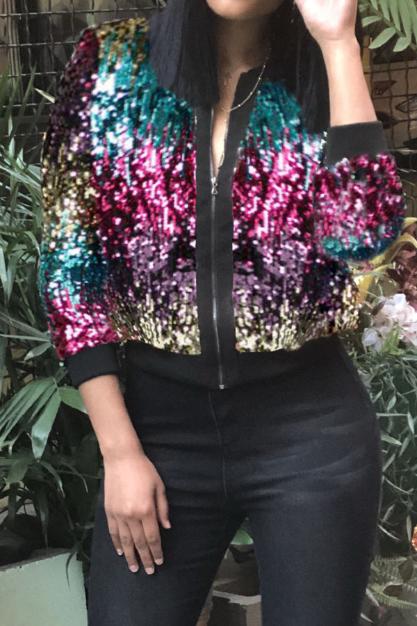 Dazzling Sequins Casual Jacket