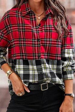 Stylish Plaid Button-Up Shirt