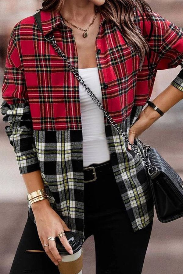 Stylish Plaid Button-Up Shirt