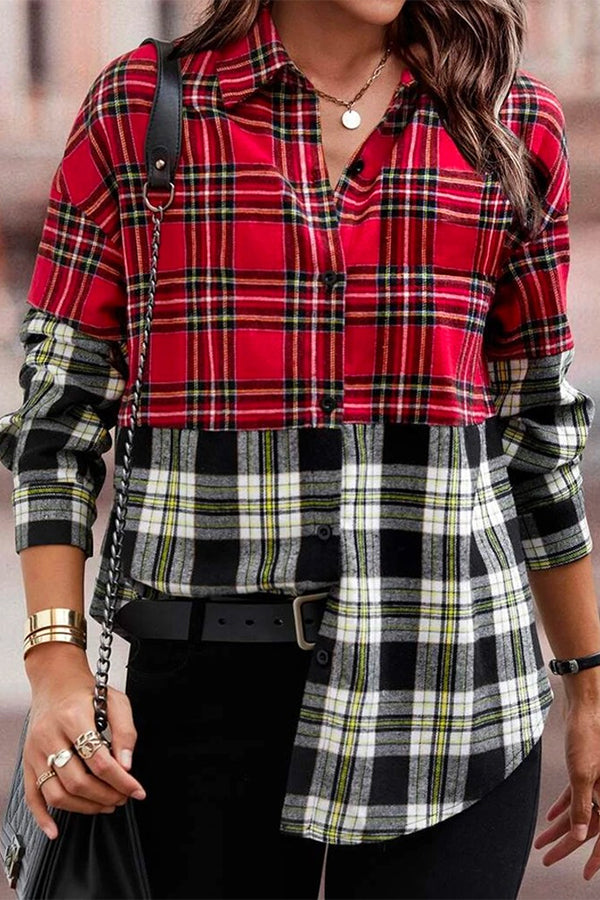 Stylish Plaid Button-Up Shirt