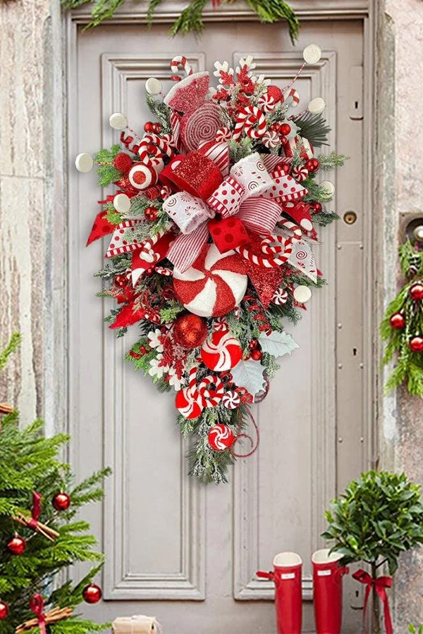 Christmas Candy Upside Down Tree Wall Decoration