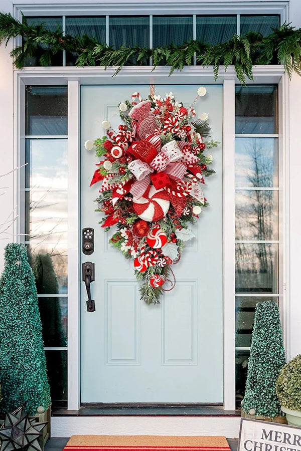 Christmas Candy Upside Down Tree Wall Decoration