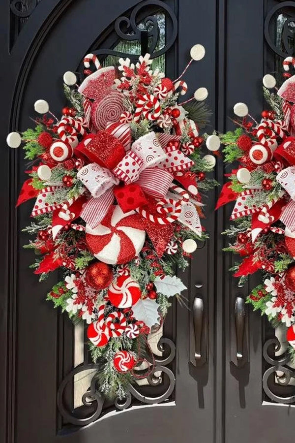 Christmas Candy Upside Down Tree Wall Decoration