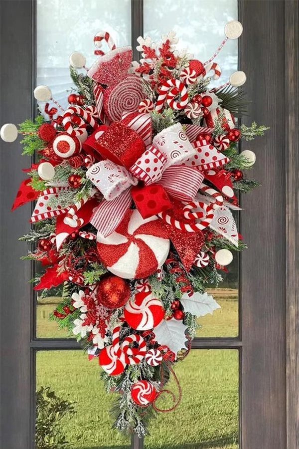 Christmas Candy Upside Down Tree Wall Decoration