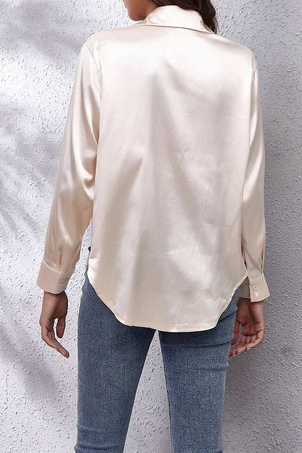 Basic Simple Satin Shirt