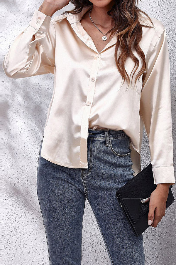 Basic Simple Satin Shirt