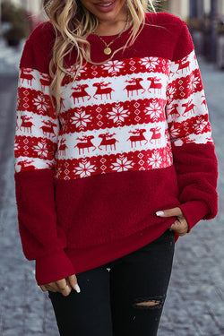 Christmas Double-faced Fleece Casual Top