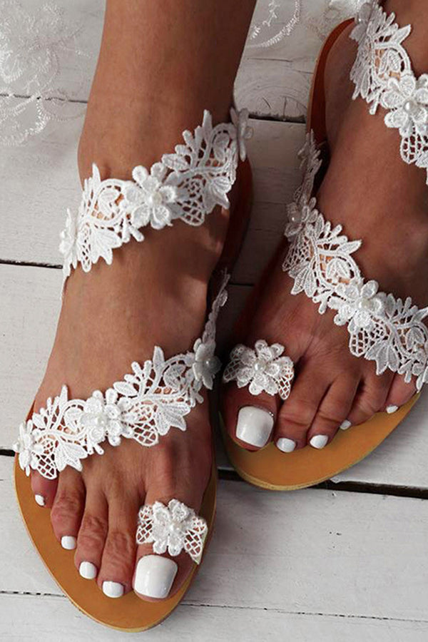 Bohemian Floral Roman Sandals