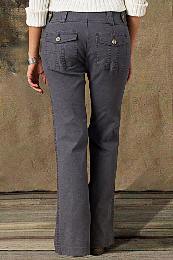 Cargo Pocket Casual Straight-leg Jeans