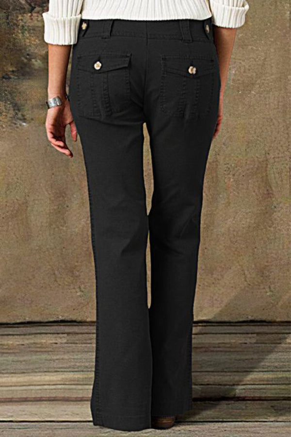 Cargo Pocket Casual Straight-leg Jeans