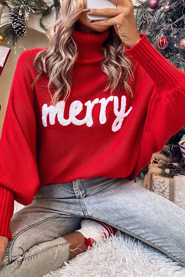 Christmas Turtleneck Knitted Sweater