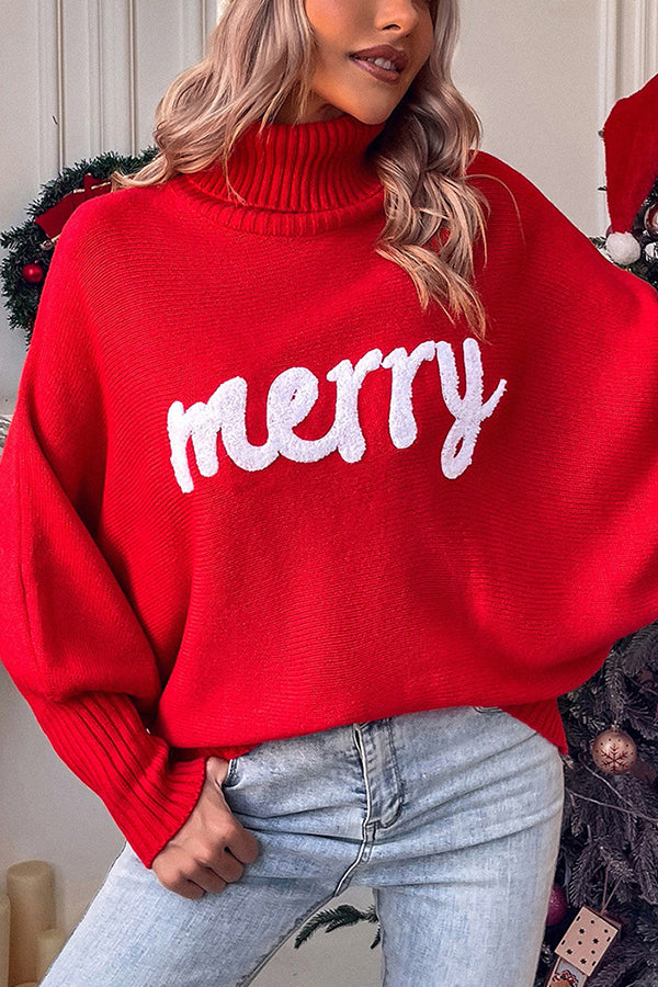 Christmas Turtleneck Knitted Sweater