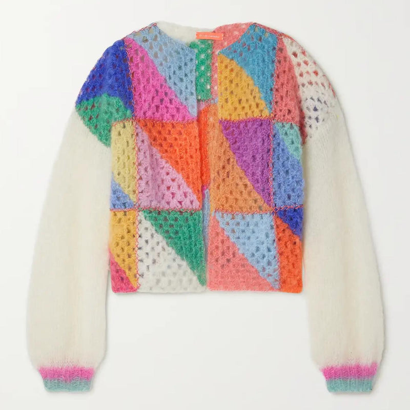 Bolero Diagonal Cake Soft Knitted Cardigan