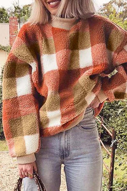 Vintage Lambswool Plaid Hoodies 