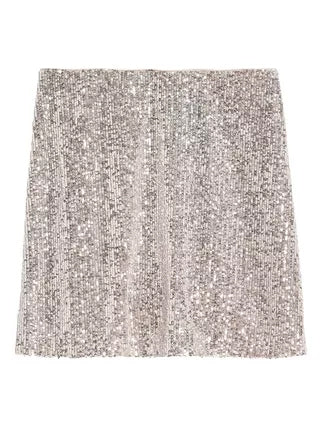 Sequin Mini Skirt Holiday Party Outfit