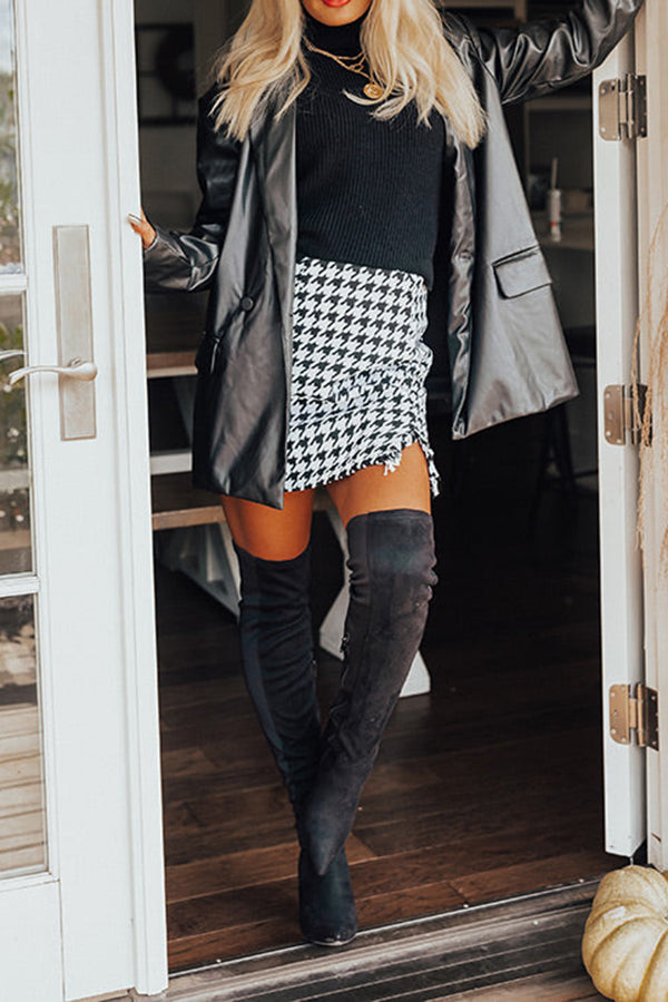 Snow Kissed Cutie Houndstooth Skort