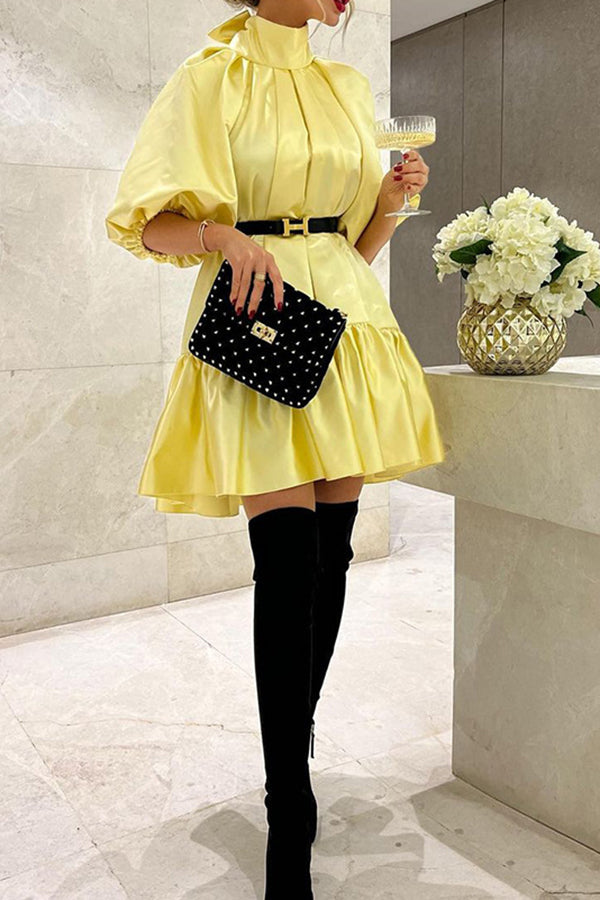 Cute Elegant Bow Puff Sleeve Princess Party Dress