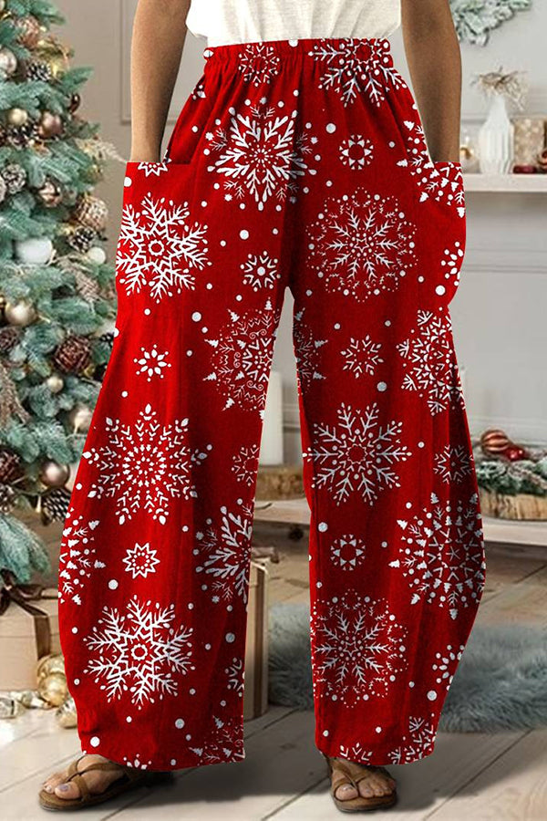 Christmas Casual Double Pocket Trousers