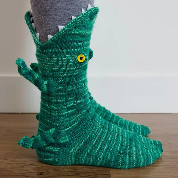 Festive Creative Cute Crocodile Warm Socks