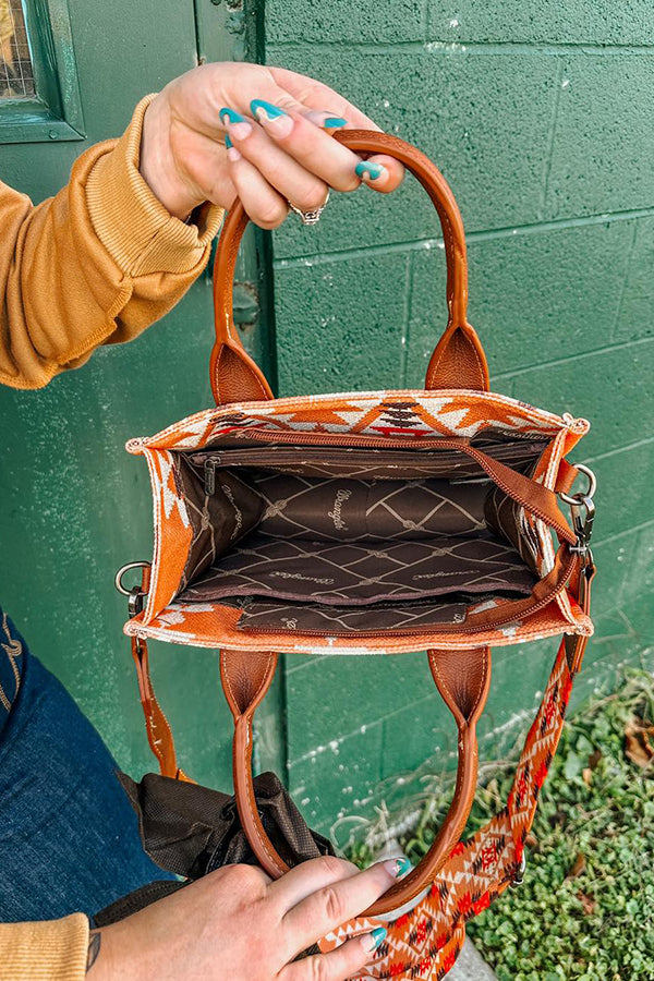 New Mini Wrangler Tote Bag in Orange