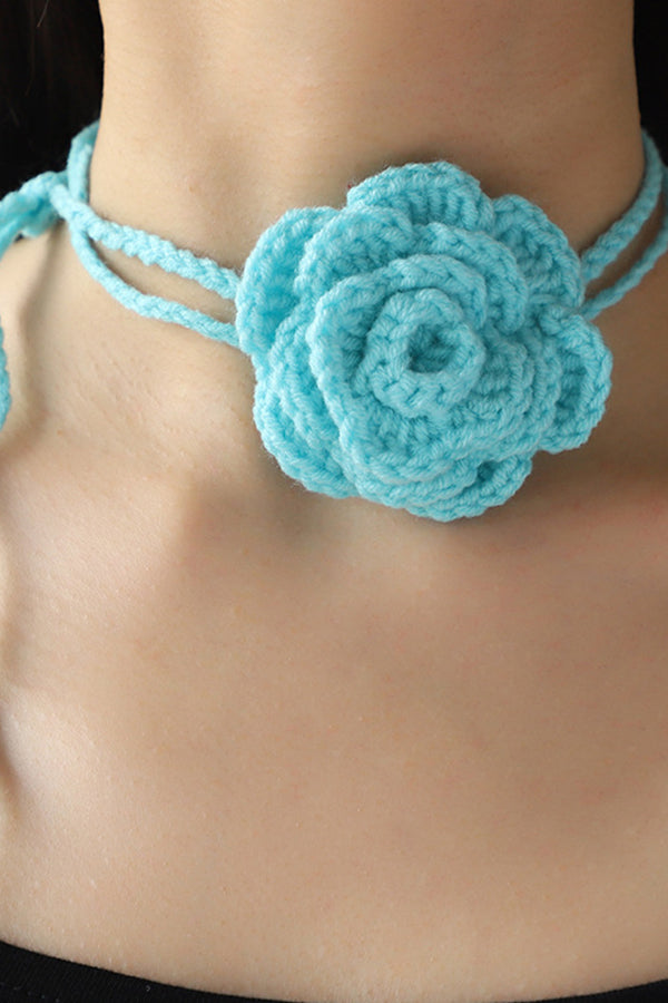 Handmade Crochet Floral Choker