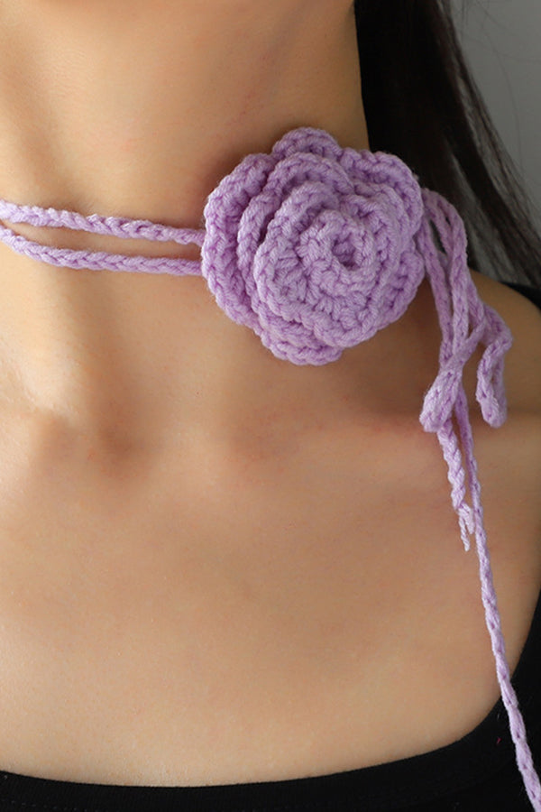 Handmade Crochet Floral Choker