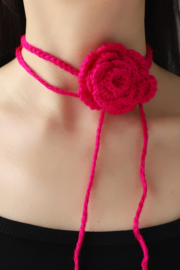 Handmade Crochet Floral Choker