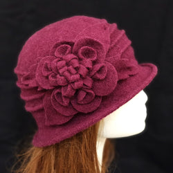 Retro Floral Wool Hat