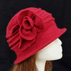 Retro Floral Wool Hat