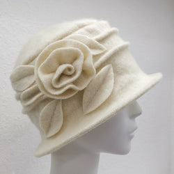 Retro Floral Wool Hat