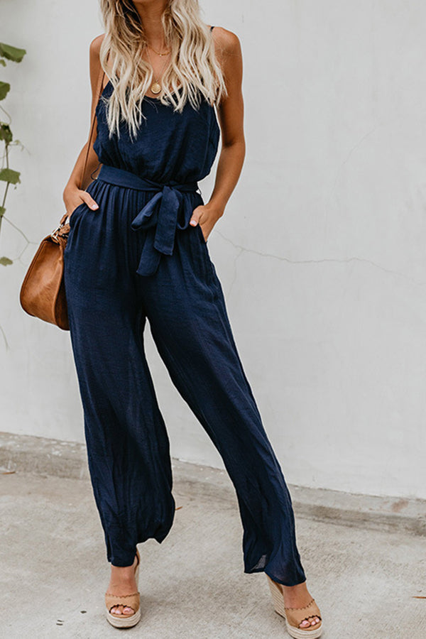 Solid Color Skinny Jumpsuit