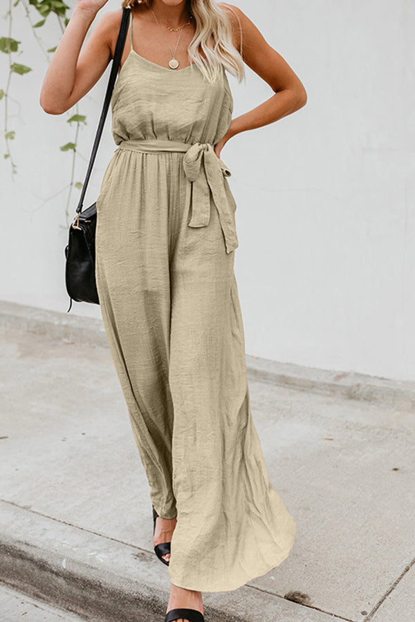 Solid Color Skinny Jumpsuit