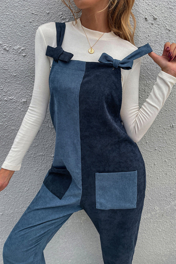 Color Block Overall Jumpsuit