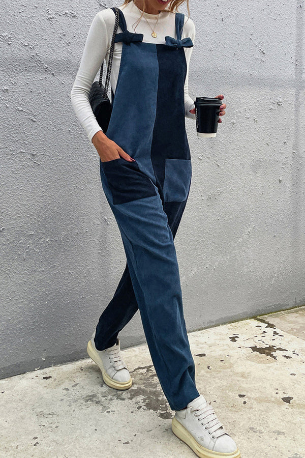 Color Block Overall Jumpsuit