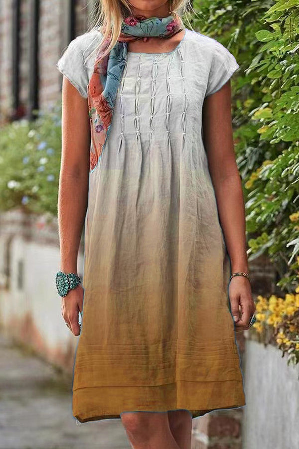 Vintage Casual Solid Linen Woman Dresses