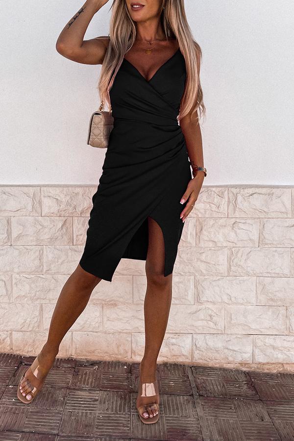 Sling V-neck Slim Dress