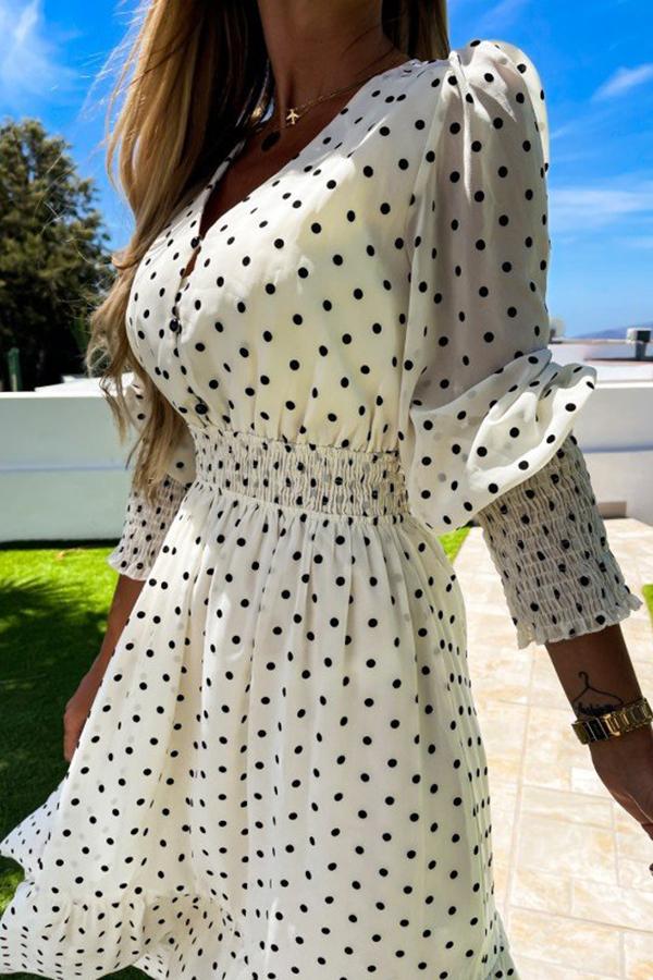 Polka Dot Chiffon Dress