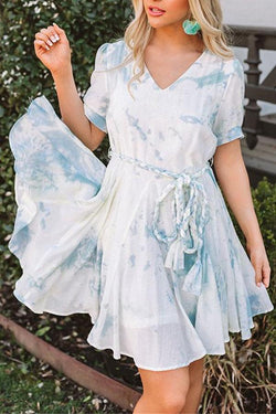 Pretty Candy Tie Dye Drawstring Baggy Dress