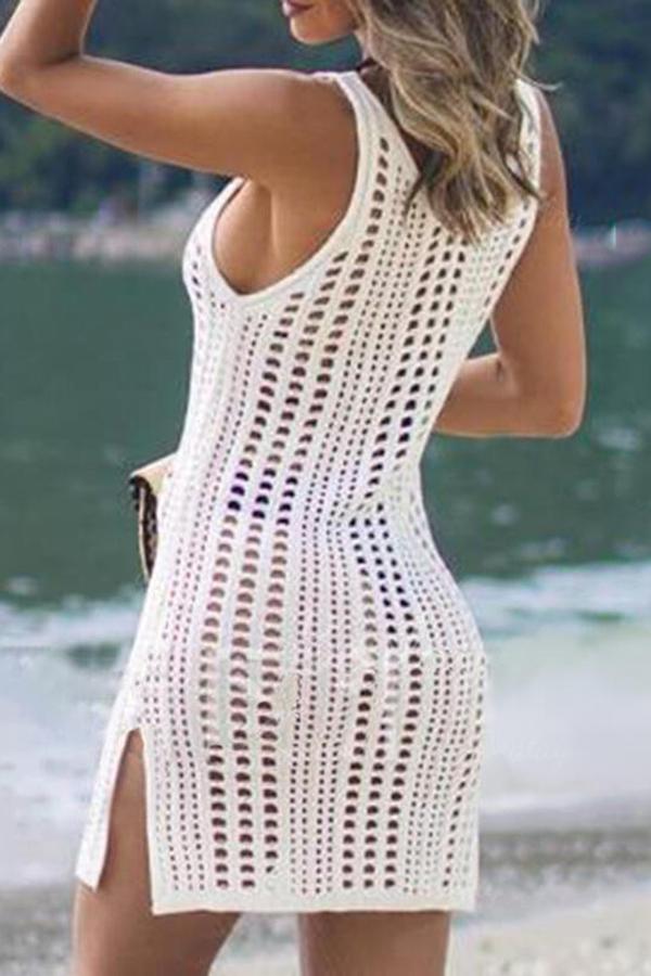 Knitted Cutout Bikini Blouse