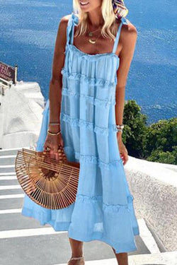 Bohemian Wood Ear Strap Dress