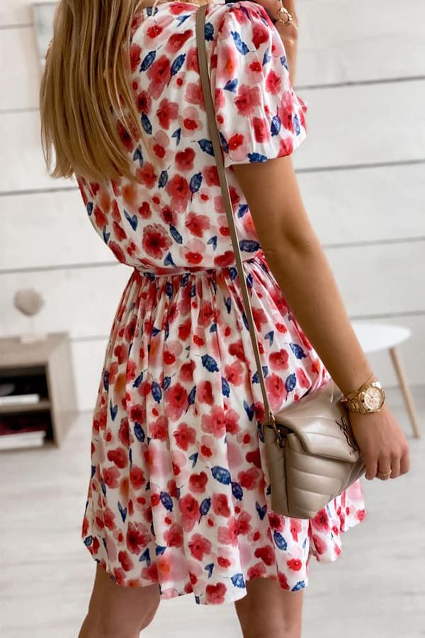 Round Neck Print Dress