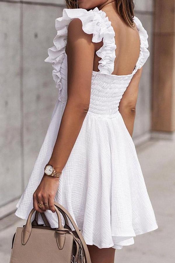 Ruffle Sleeve Dress