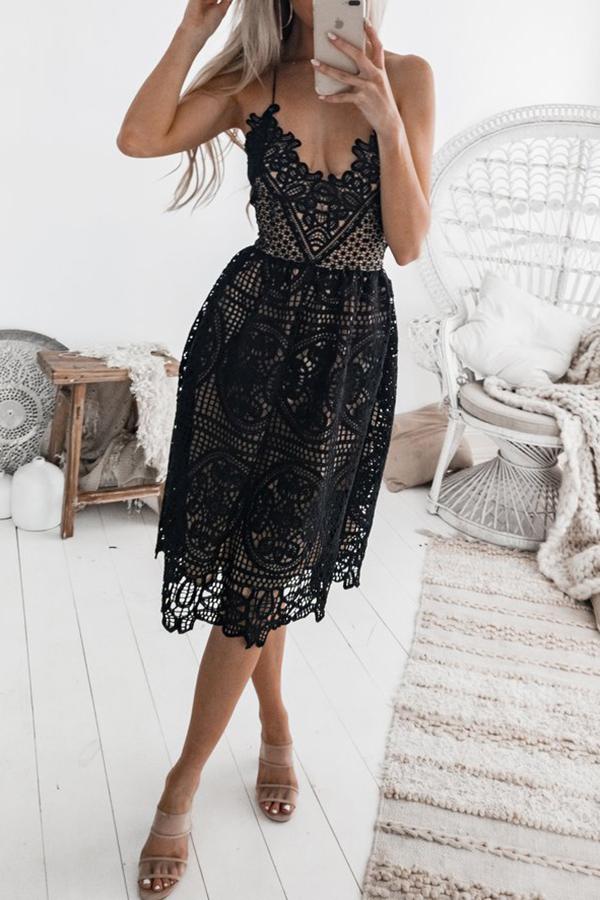 Sling Lace Party Dress