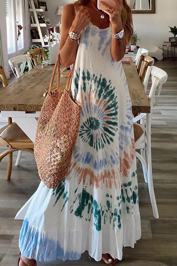 Printed Loose Casual Vest Dress